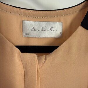 A.L.C Tux 100% Silk Maxi Dress Women’s Size 6 Front Buttons